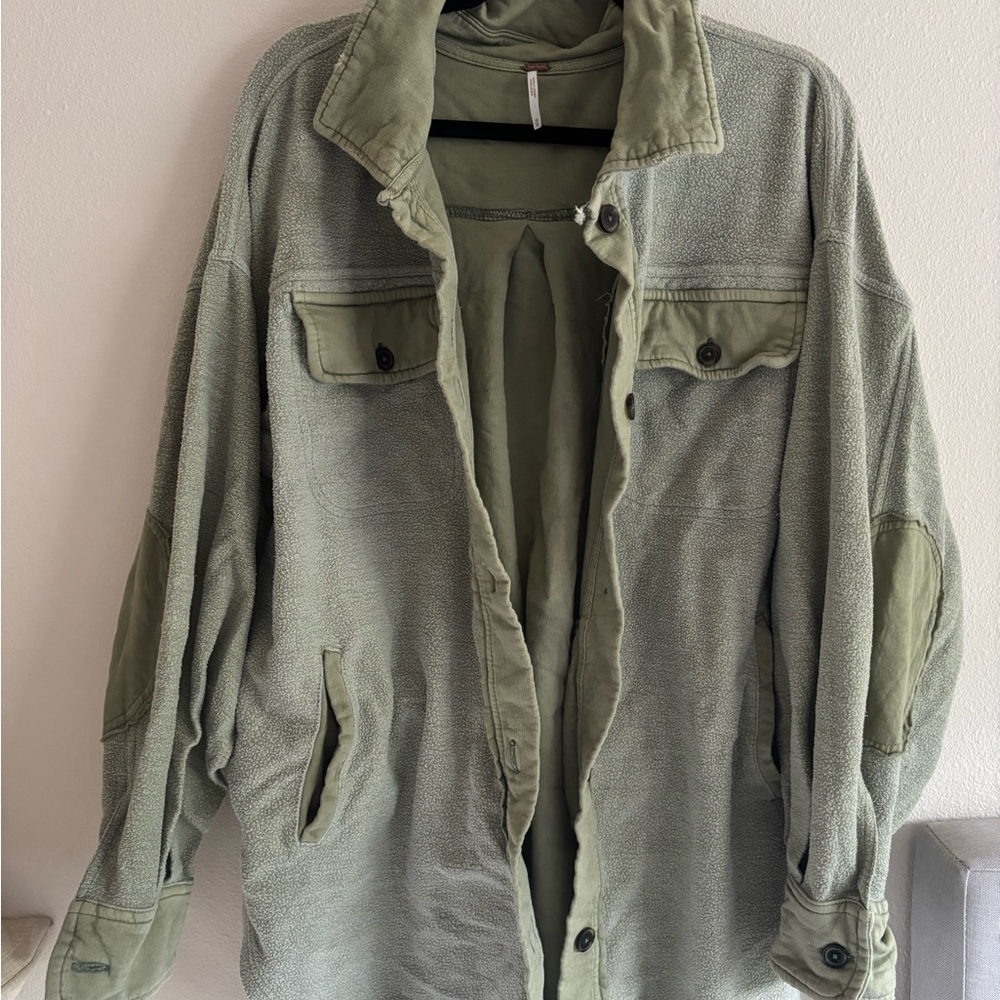 Free People Green shacket